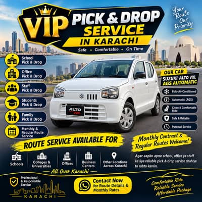VIP Pick & Drop Service Karachi | AC Alto Automatic