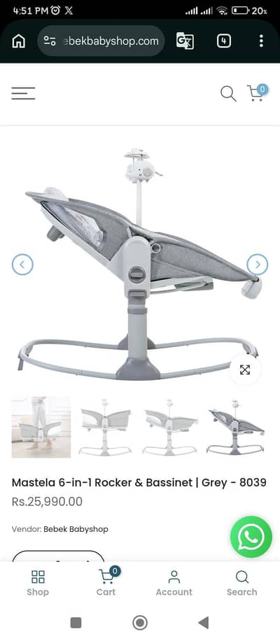 Mastella 6 in one bassinet
