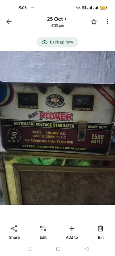 Dawlance 2500 Watt Refrigerator Stabilizer for Sale