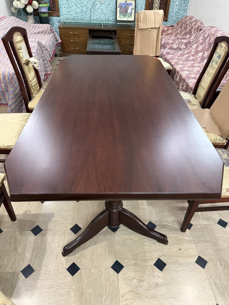 Solid Wood Dining Table with 8 Chairs 0