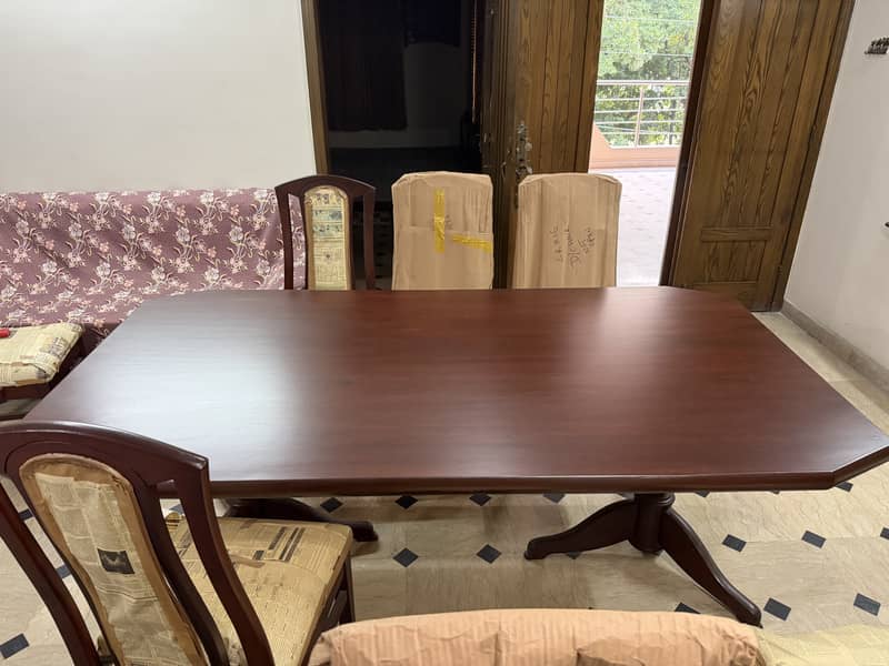 Solid Wood Dining Table with 8 Chairs 1