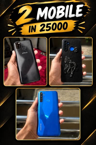 Infinix,and realme 5 mobile big offer PTA APPROVED seal pack mobile