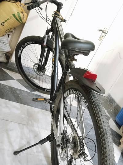 Blue Gray Bicycle with Gear