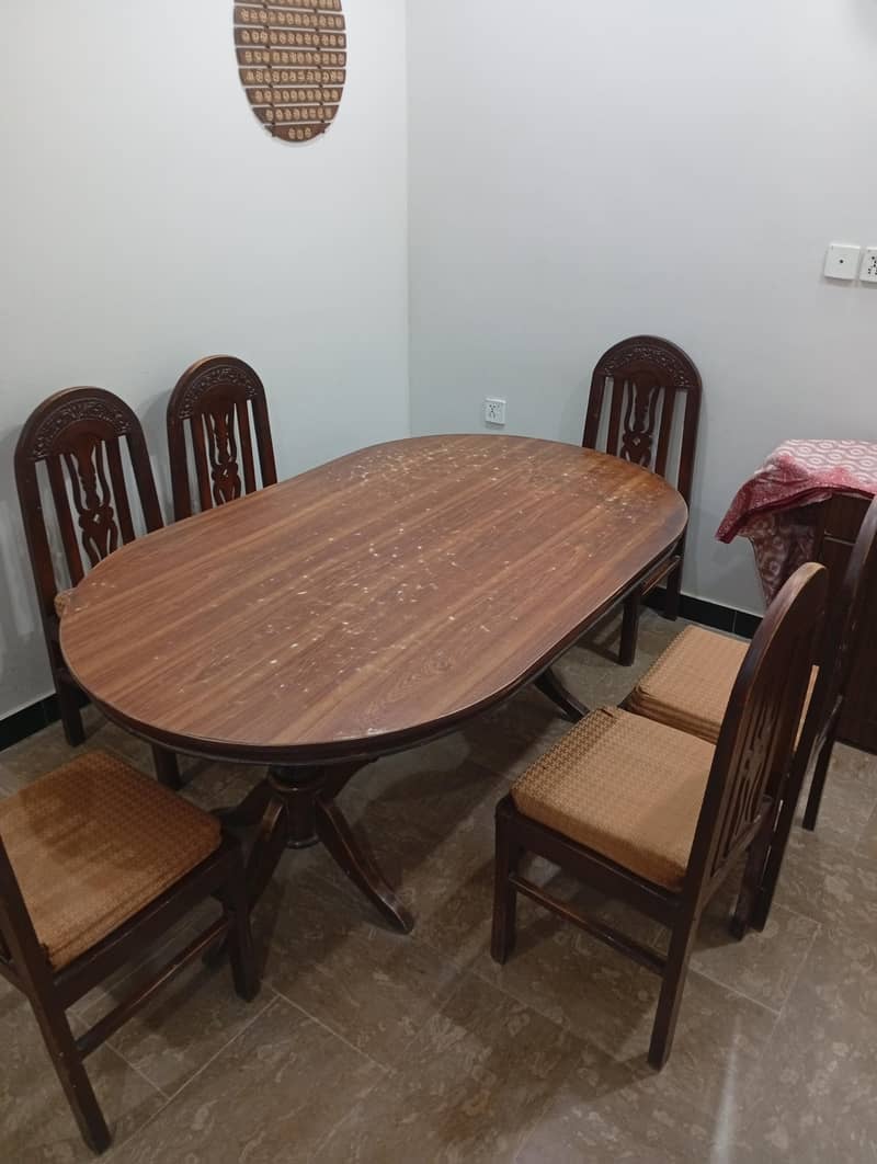 6 Chair Dining table - Wood - Dining Tables - 1120865634