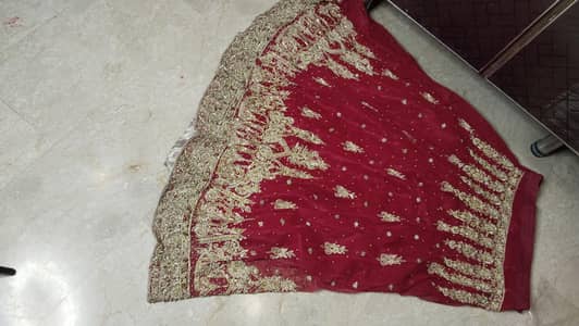 Heavy embroidery lehnga choli duptta 3 piece worn once
