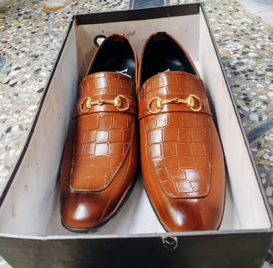 Premium Brown Crocodile Horsebit Formal loafers-Size 42-Box packed-Atd