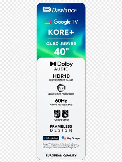 Dawlance 40" QLED Google TV - Brand New