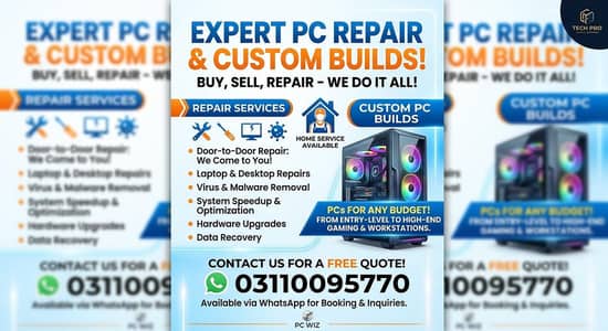 Custom PC Builds & Repairs – Delivered Right to Your Doorstep!