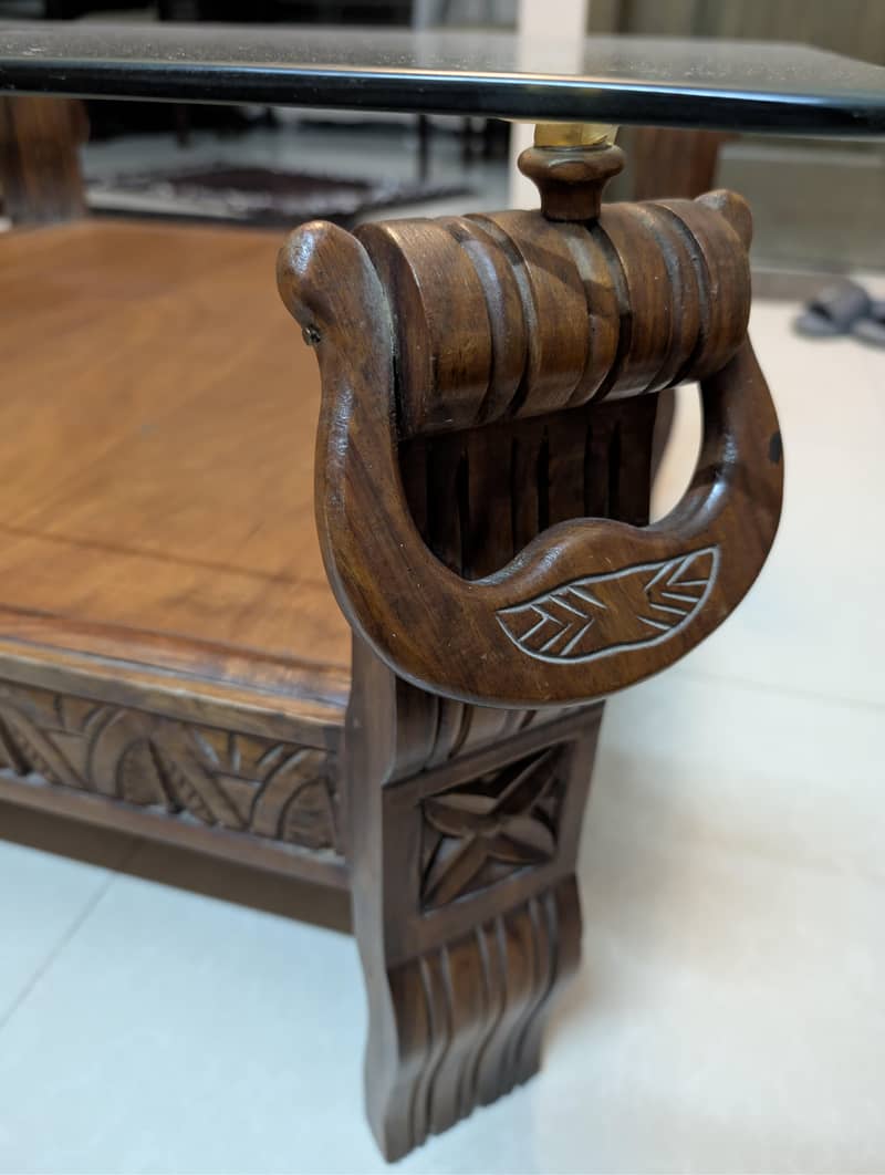3 piece solid wood coffee table set 1