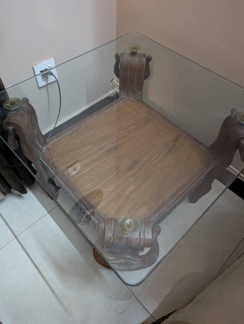 3 piece solid wood coffee table set 2