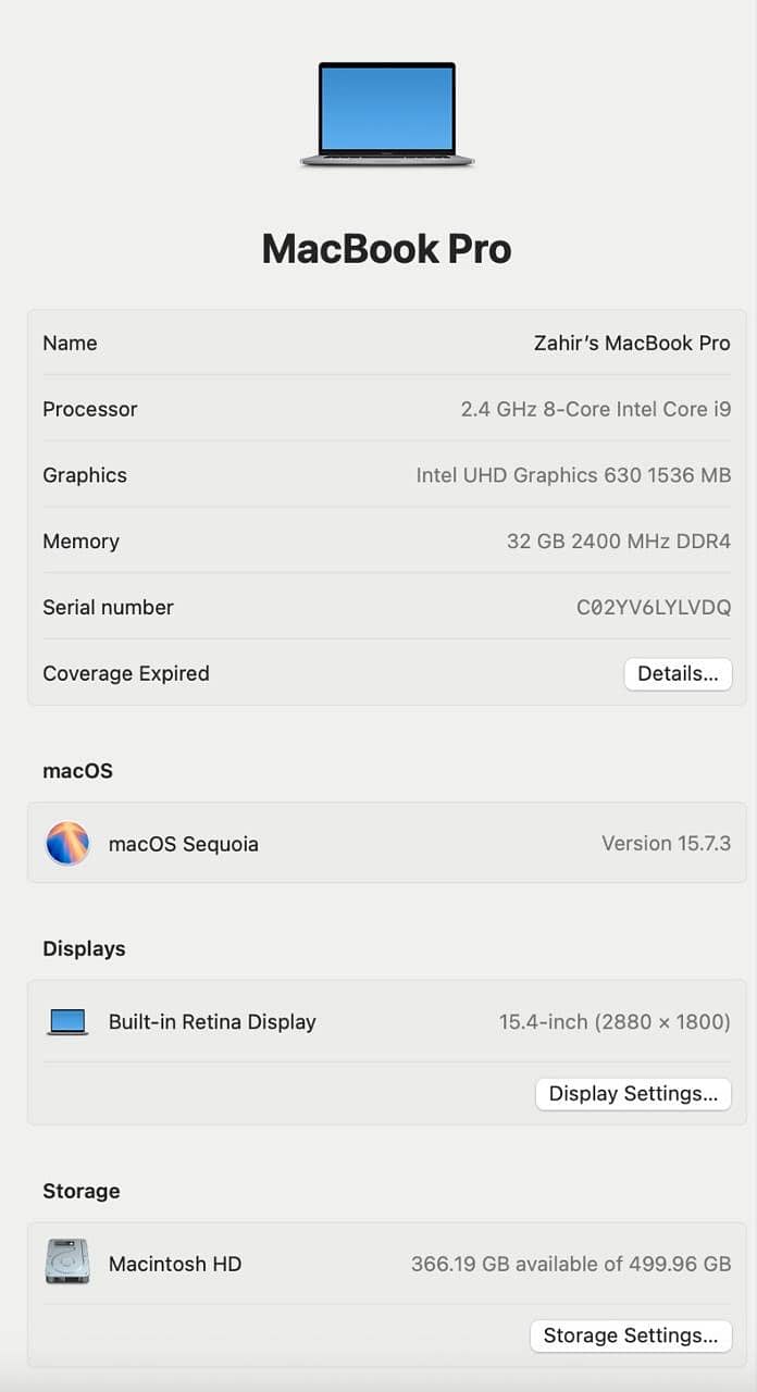 Macbook pro 2019 3