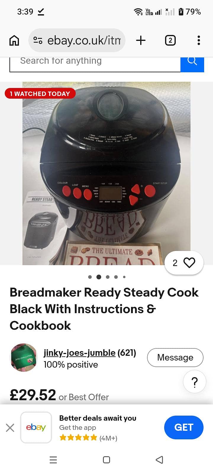 Ready Steady Cook Electric Automatic Breadmaker / Dough Maker 7