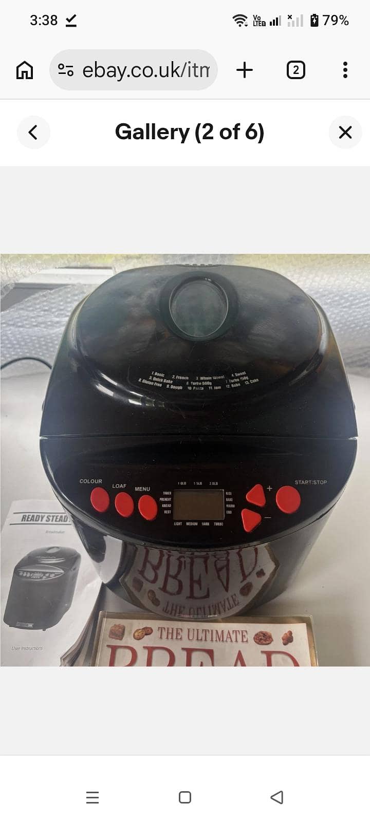 Ready Steady Cook Electric Automatic Breadmaker / Dough Maker 8