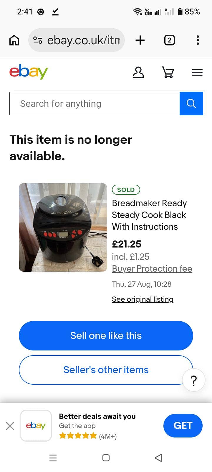 Ready Steady Cook Electric Automatic Breadmaker / Dough Maker 12