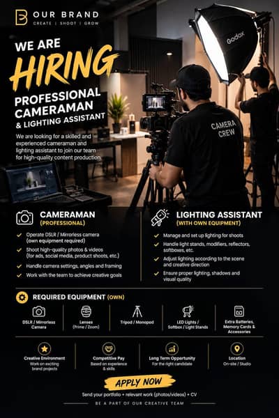 Caméra Man and Graphic Designer