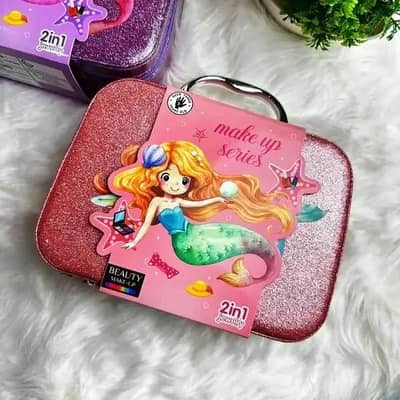 2 in 1 unicorn kids makeup kit bag