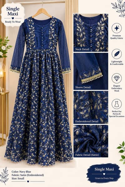 navy blue makxi