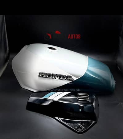 HONDA 125 CUSTOMIZE FUEL TANKS WHITE&GREEN