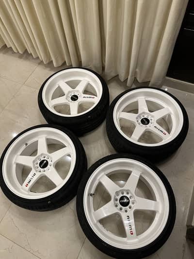 Nismo LMGT 18 inches wheels and tyres for sale