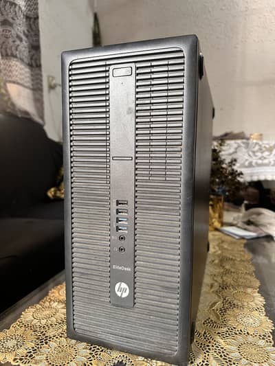 HP EliteDesk CPU and Monitor