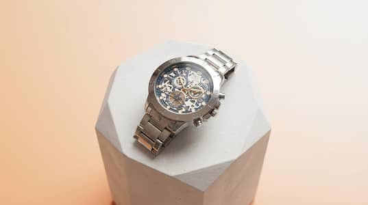Luxury Silver Skeleton Watch for Men | Premium Stylish Design