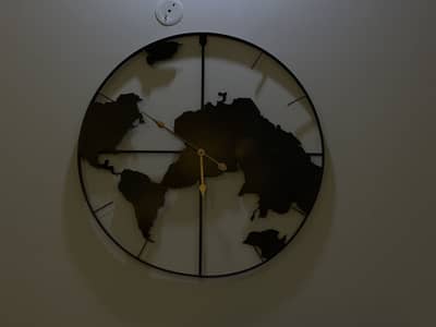 Interwood decorative map clock