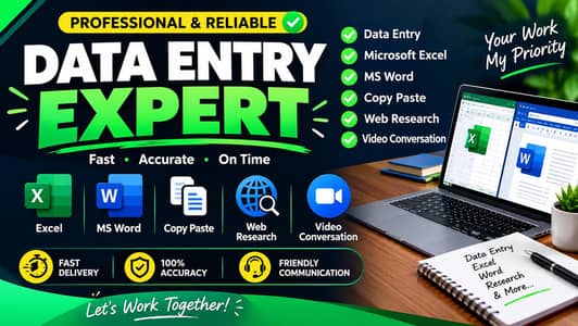 DATA ENTRY DATA EXPERT AND LOGO DESIGNER AND YOUTUBE THUNMBAI MAKER
