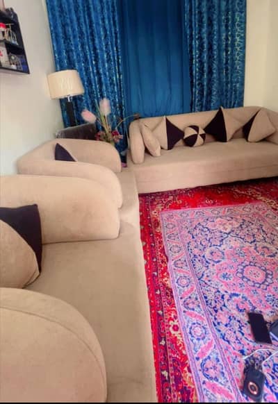Towel Fabric 5 seater Sofa set