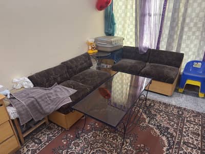 2+1+1 Sofa Set for Sale (Brown Patterned Design)