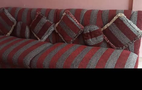 Red & Grey Sofa Set for Sale with Cushions.      0.3. 2.4. 2.5. 0.2. 6.8. 6