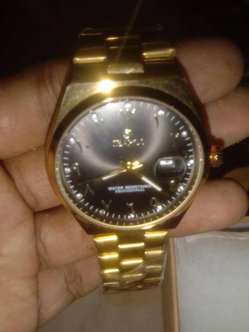 searos Elegant Arabic Dial Gold Watch-imported form saudi Arabia (bran ...
