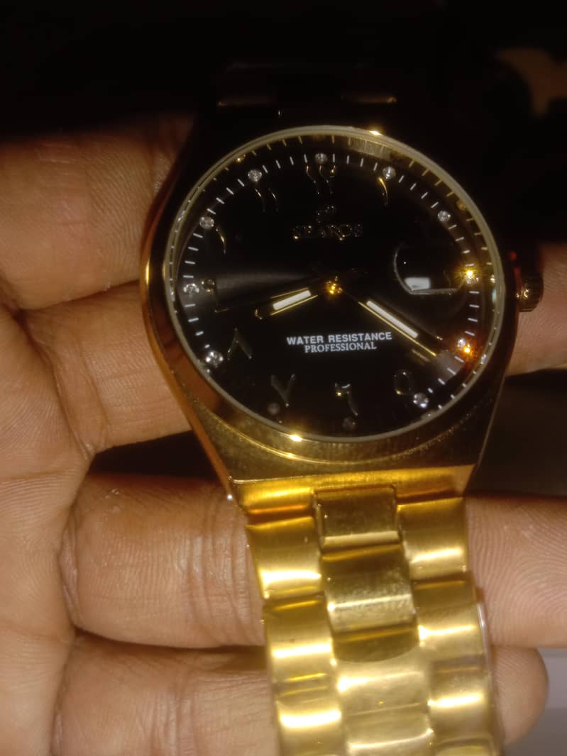 searos Elegant Arabic Dial Gold Watch-imported form saudi Arabia (bran ...