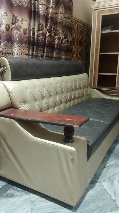 Wooden Sofa Set with Foam – 3 Pieces
