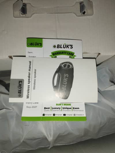 MusicBluetooth Portable speaker BluksBx500 with 1 year warranty