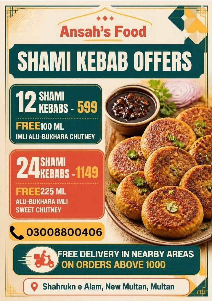 چکن شامی کباب، چکن کوفتہ، چکن نگٹس۔ 0
