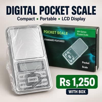 Mini Digital Pocket Scale with LCD & Box – Rs 1,250