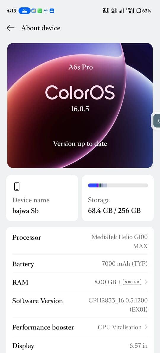 oppo A6s pro 6