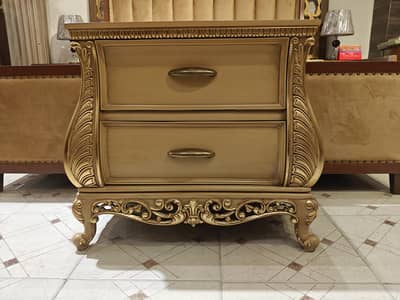 Premium Carved Master Bedroom Bedside Table