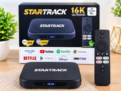 StarTrack Android TV Box 16K Ultra HD – Like New Condition