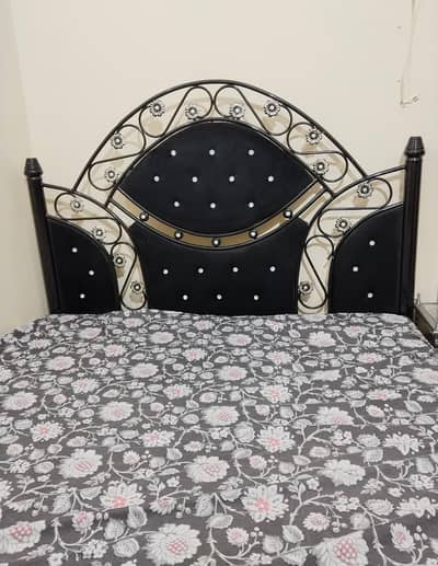 bed with mattress.