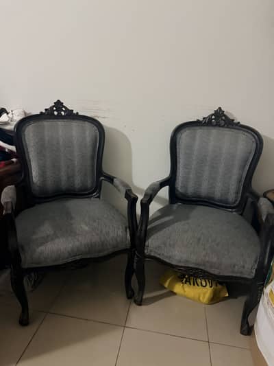 Chairs pair Wooden