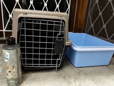 Cat shampoo litter box and cage