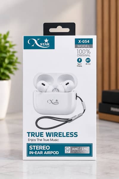 X-STAR TWS Wireless Earbuds Bluetooth 5.3 ANC ENC HD Stereo Sound