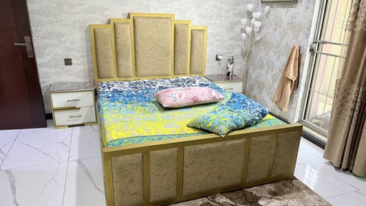 Customise Queen bed with side tables