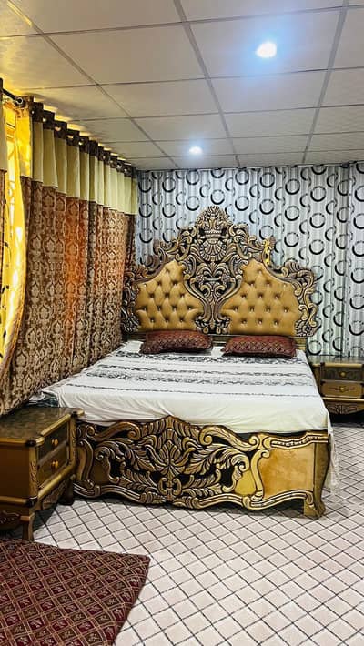 King size Bed with two side tables