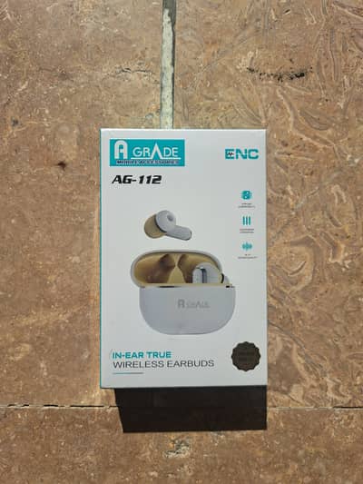 AG-112 ENC Wireless Earbuds TWS Bluetooth HiFi Sound with Mic White
