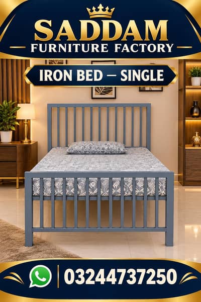 iron bed single/iron bed double/steel bed/bunk bed/03244737250