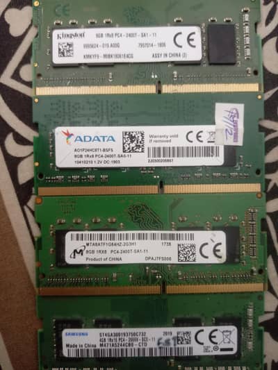 DDR4 rams 8gb and 4gb