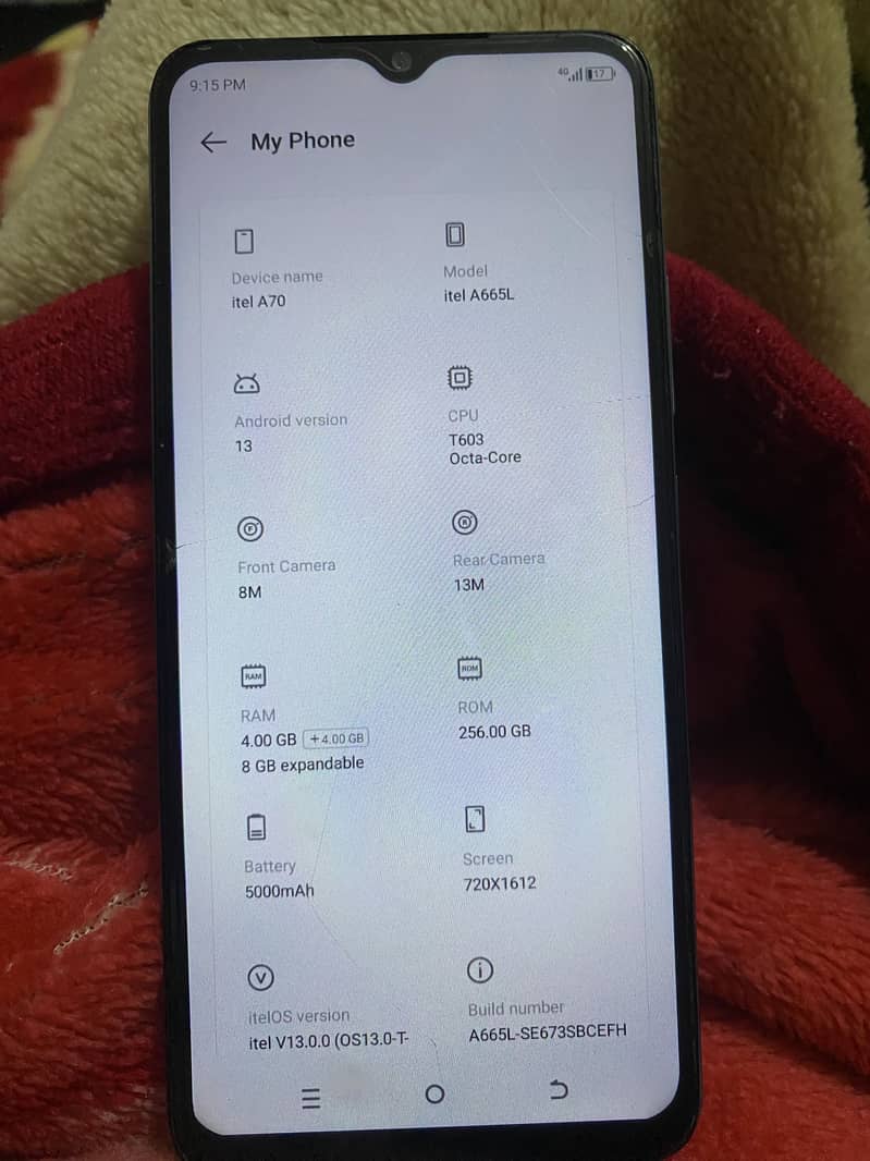 Itel A70 3
