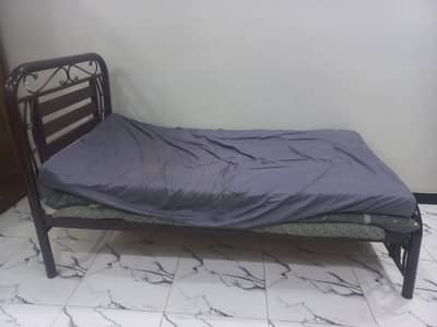 Urgent Sale Used Iron Single Bed